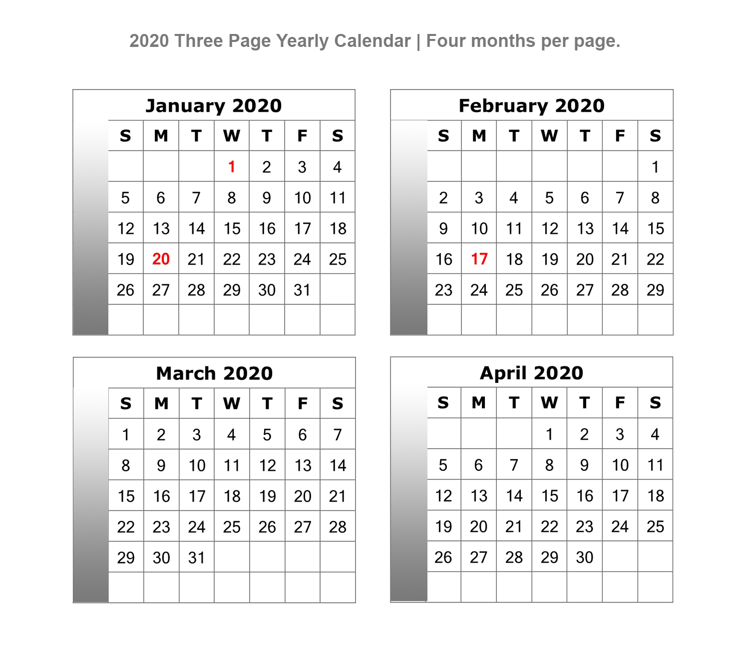 blank calendar printable,Print the calendar